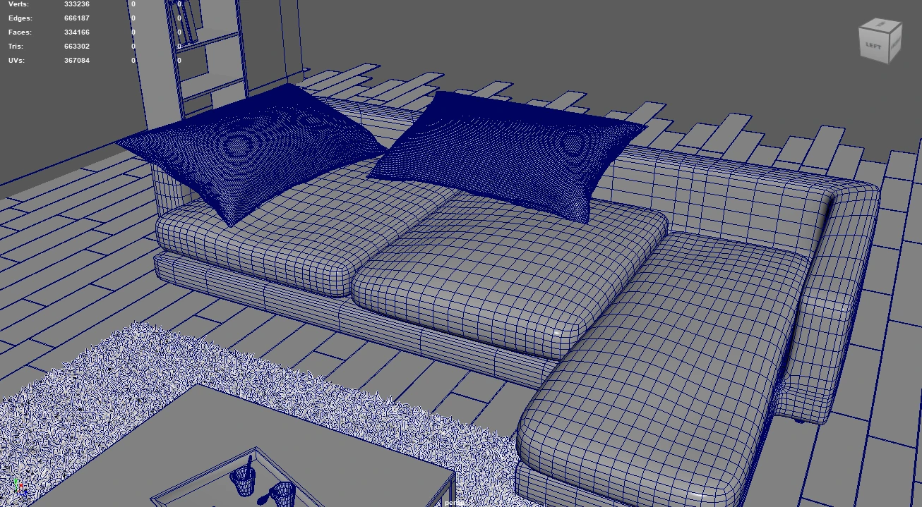 Living room — Wireframe 9